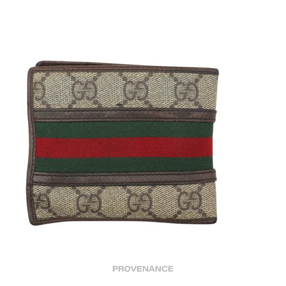 🔴 Gucci Ophidia Bifold Wallet - GG Marmont Supreme Signature Web - Picture 3 of 10